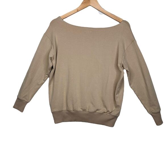 L'AGENCE Sweatshirt Womens Small Camel Kimora Boatneck Pullover USA - Picture 5 of 7